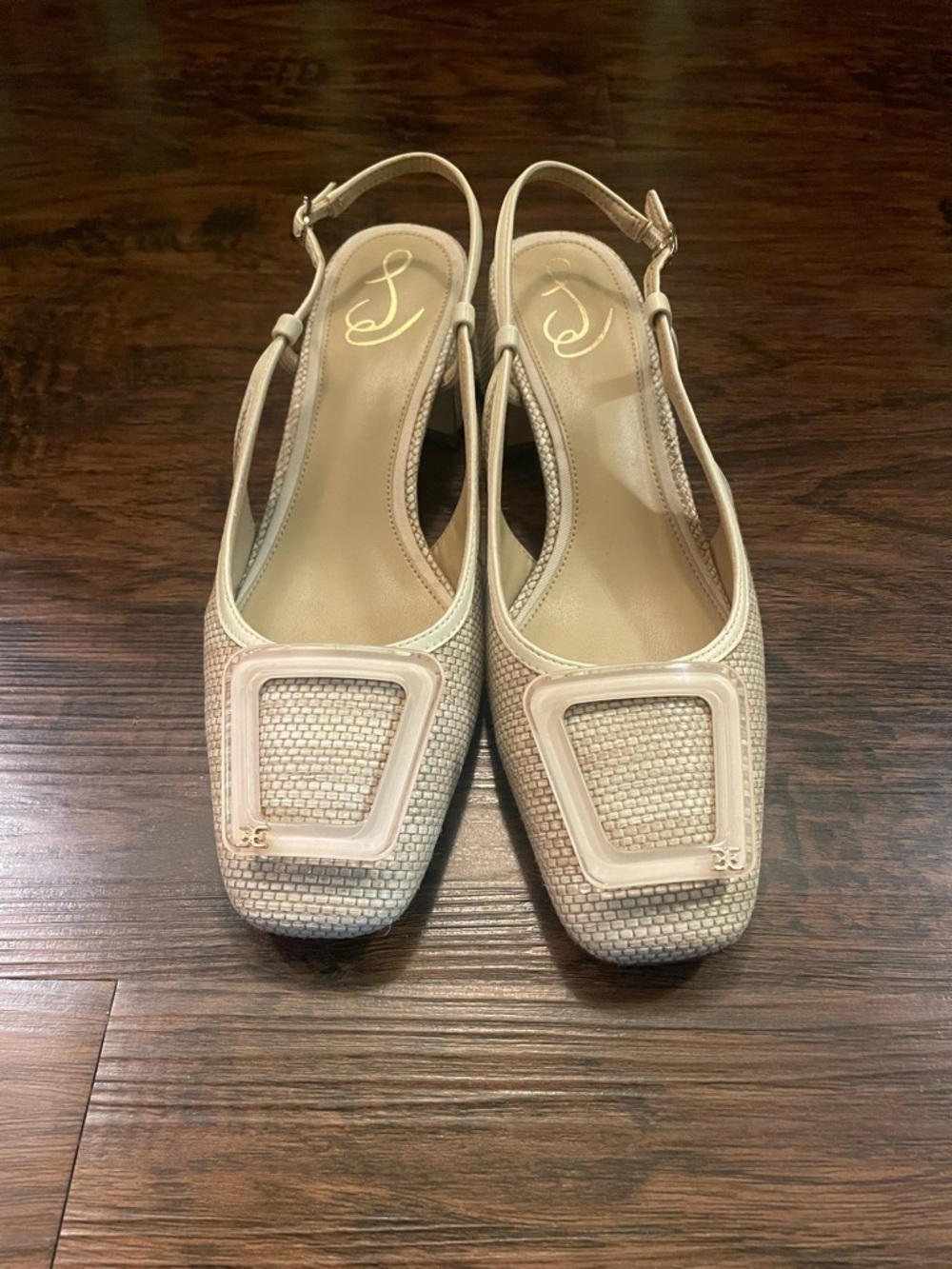 Sam Edelman Sam Edelman Women's Tracie Slingback Heel - Light Natural Weave 9